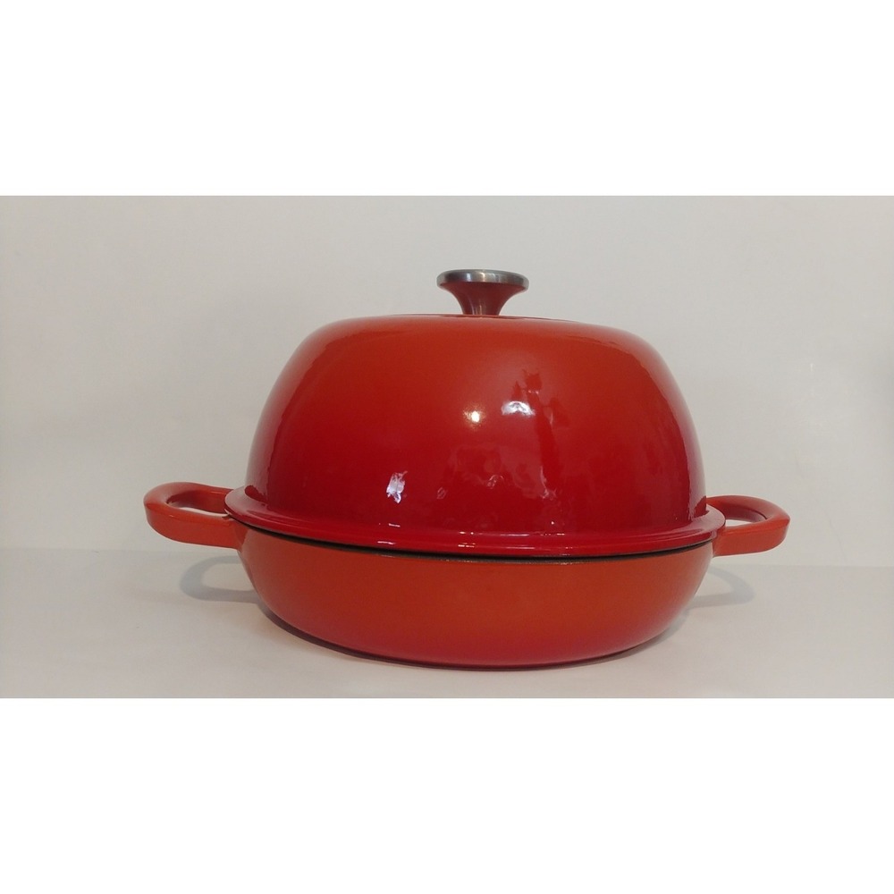 Nuovvq Cast Iron Casserole / Dutch Oven / Stock Pan Orange 6.0L 28cm NWOUT Box